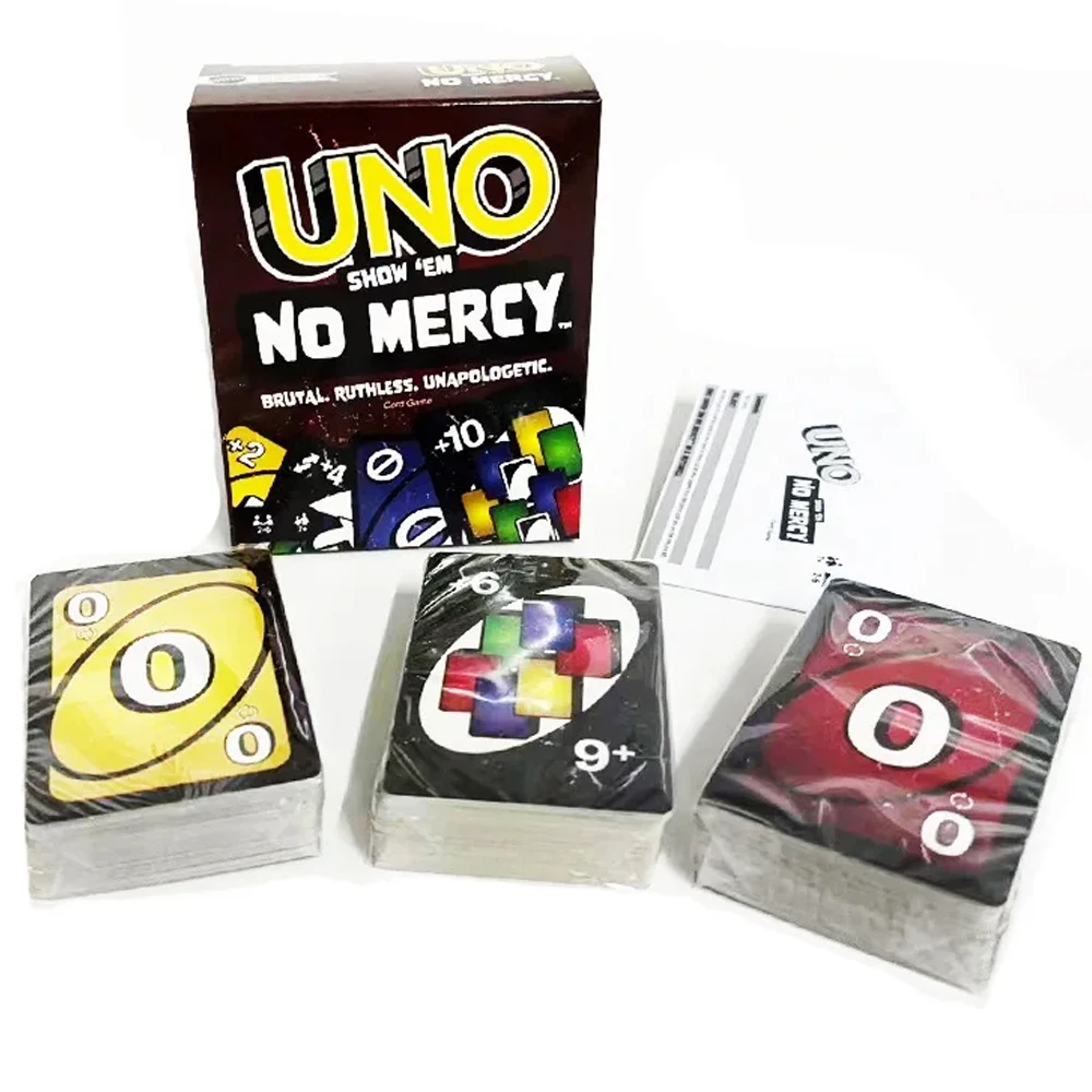 Uno No mercy Game Board Games UNO Cards Table Family Party Entertainment UNO Games Card Toys Children Birthday Christmas