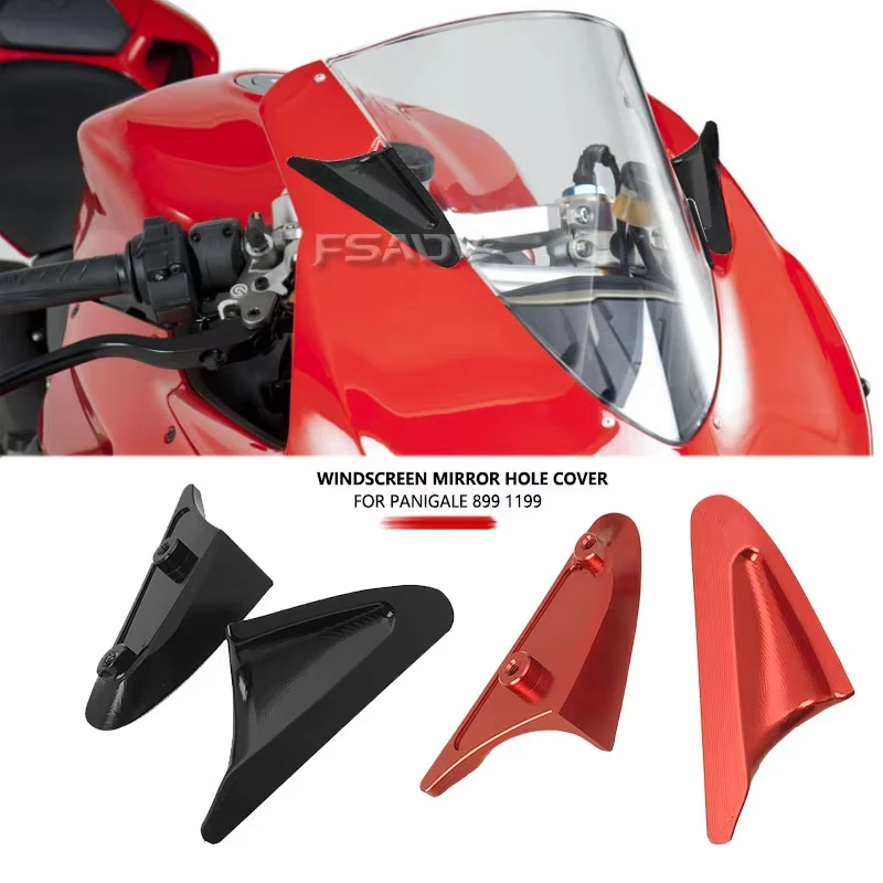 Motorcycle Rear Mirror Hole Eliminators Cap Windscreen Mirror Cover For Ducati PANIGALE 899 PANIGALE 1199 Panigale 899/1199