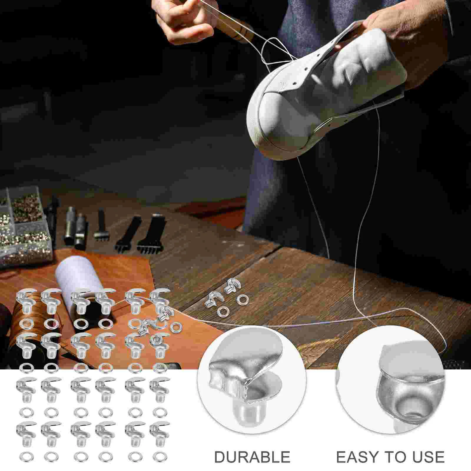 20 Buah Rak Sepatu Kabinet Renda Kait Boot Gasket Besi Gesper Mendaki Perlengkapan Kuningan