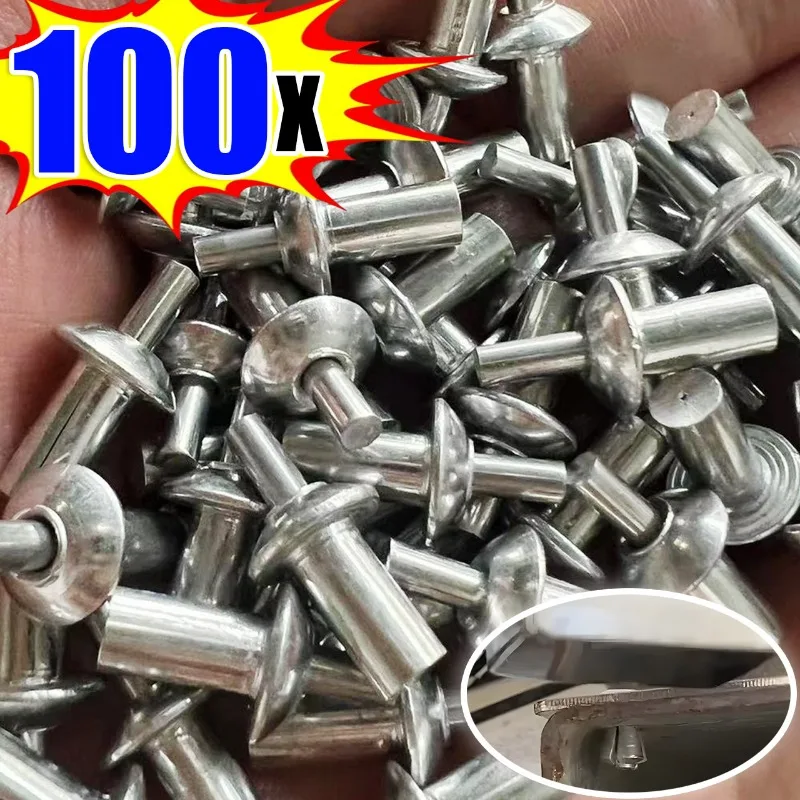 100/10PCS Expansion Rivets Dome Head Aluminum Alloy Expansion Screws Gypsum Board Fixing Nails Fastener Furniture Repair Screw