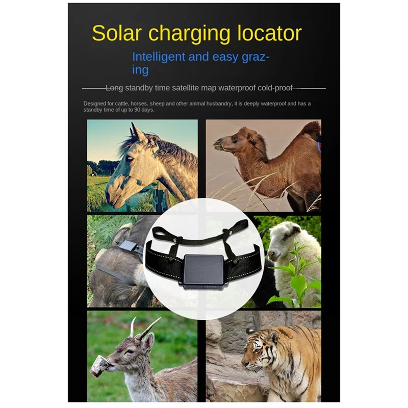 

Universal Cattle And Sheep Horse GPS Locator Pet Anti-Lost Device Solar GPS Dedicated Locator Easy Install