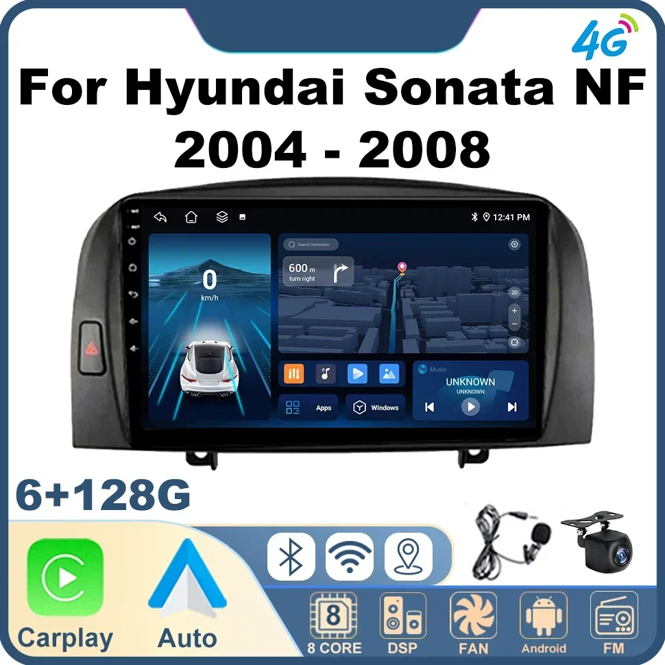

Wireless Carplay Car Radio Multimedia Player for Hyundai Sonata NF 2004-2008 GPS WIFi Navi 4G 2Din Head Unit Auto Stereo DVD