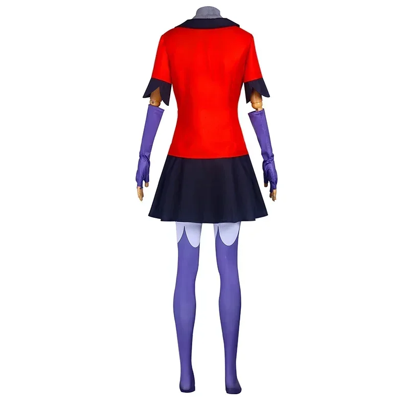 Disfraz de Anime Vaggie para mujer adulta, falda superior, uniforme rojo, tocado, trajes de fiesta de Carnaval y Halloween, accesorios