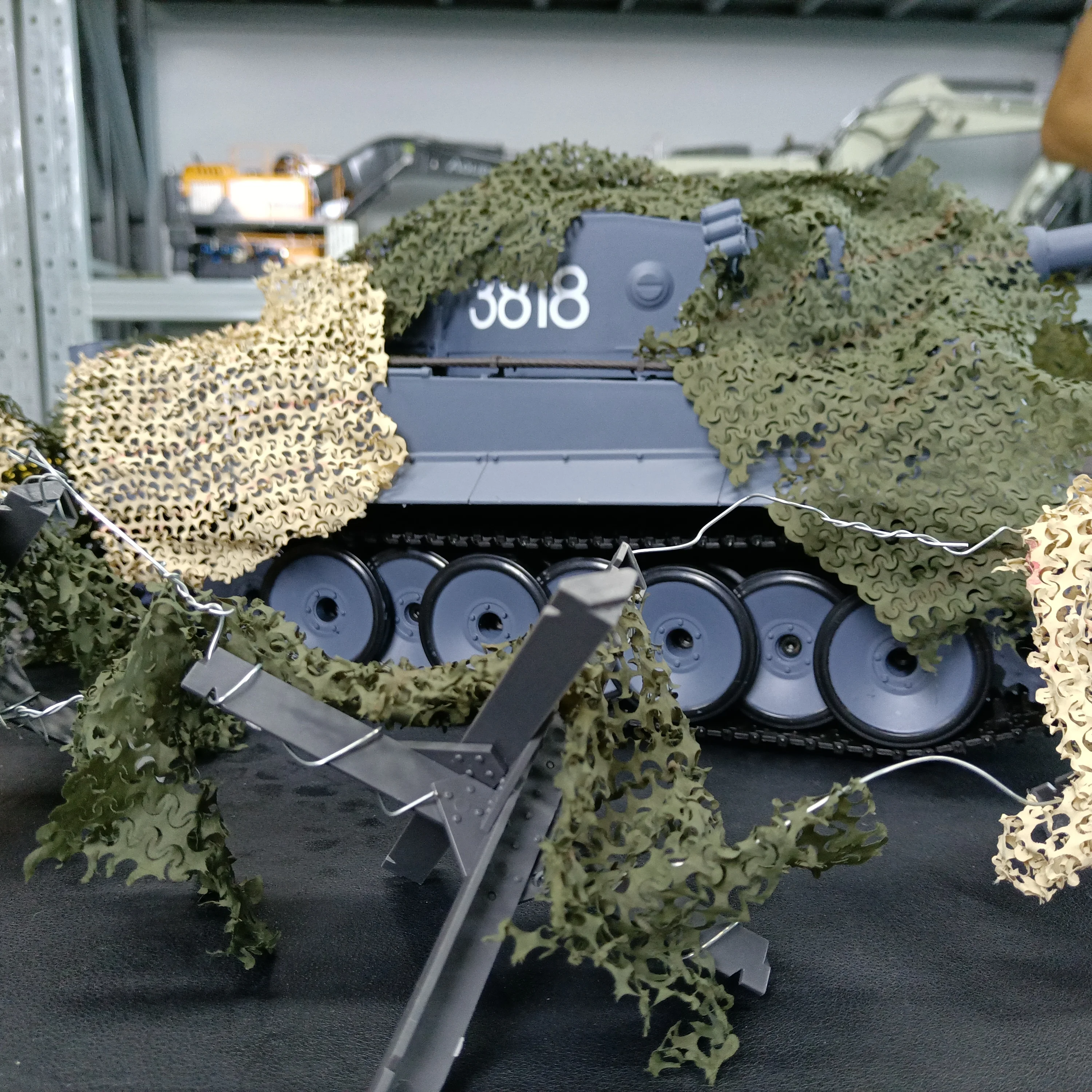 Heng Long 위장 그물 예비 부품 장난감 1/16 원격 제어 탱크 군사 모델 Tiger I Challenger II TH20626-SMT1