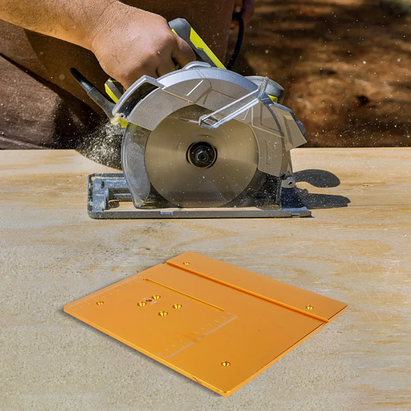 

CNC Engraving Plate Aluminum Insert Plate Clear Measurement Scale Clear Scale Markings DIY Woodworking Accessory