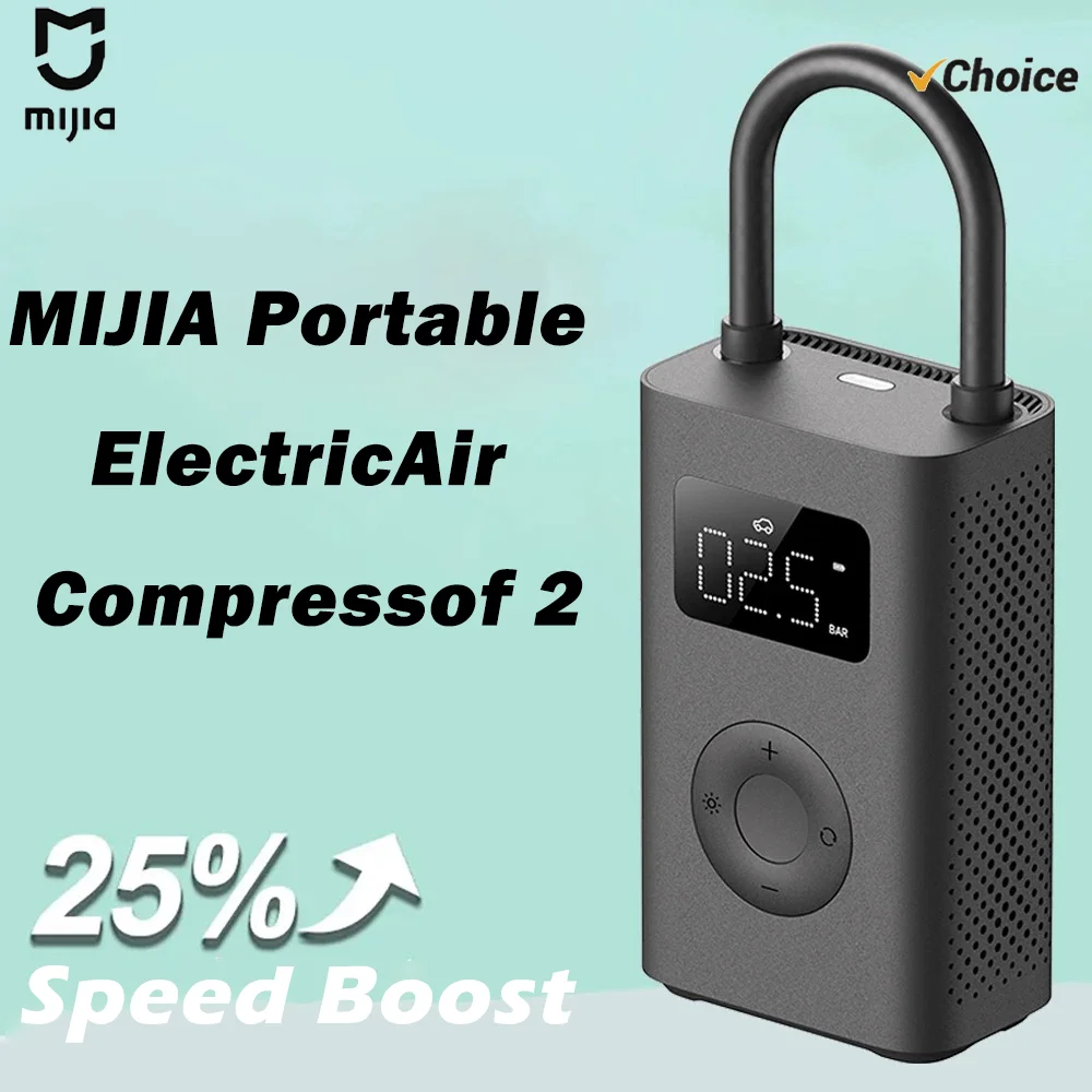 

Помпа для накачивания шин MIJIA Air Pump 2 с цифровым дисплеем, быстрой зарядкой Type-C, для автомобилей, мотоциклов и мячей, универсальная, со светодиодным дисплеем, 100% оригинал