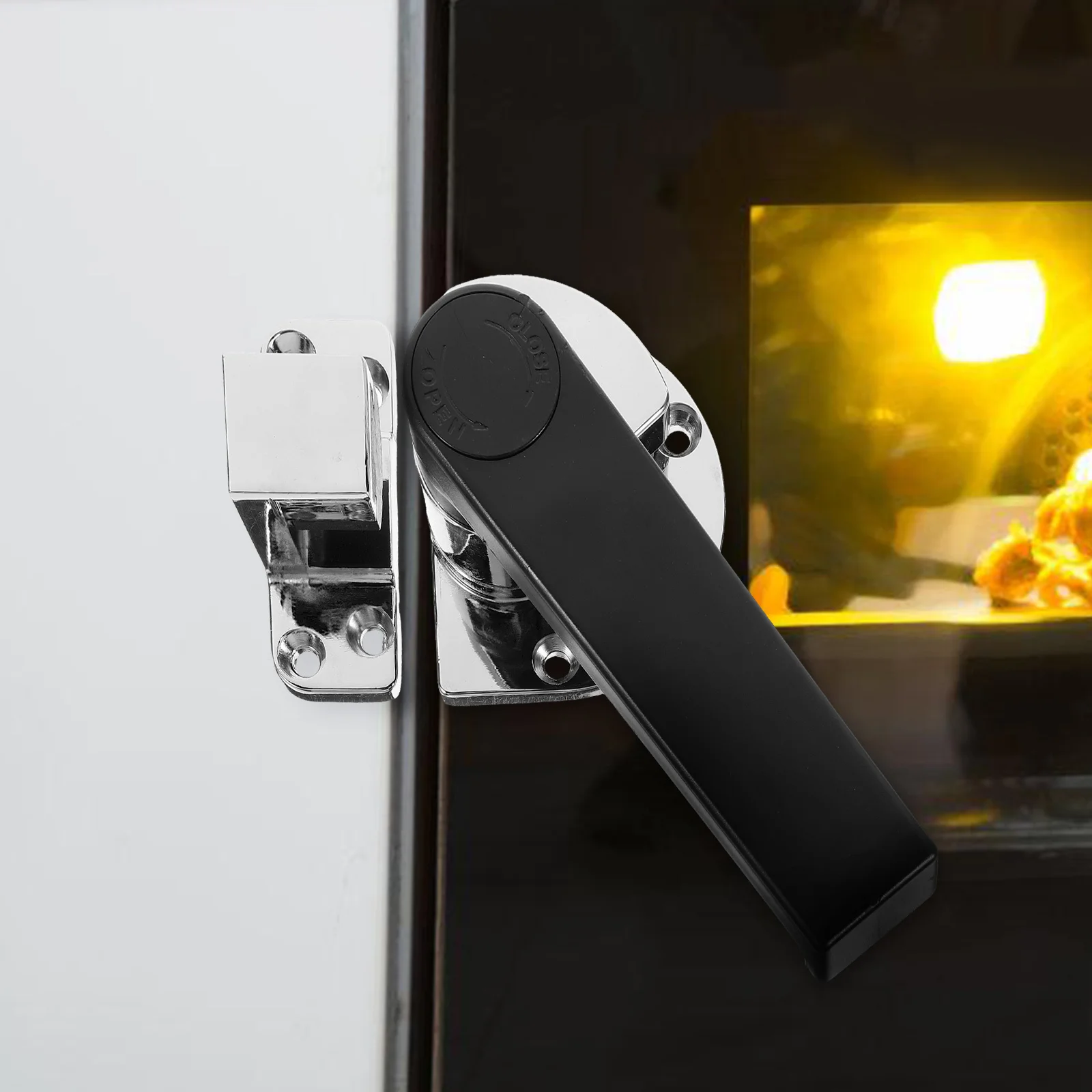 

1 Set Of Steamer Cabinet Door Handle Zinc Alloy Heavy Duty Corrosion Resistant Smooth Finish For Kitchen Freezer Cooler Door