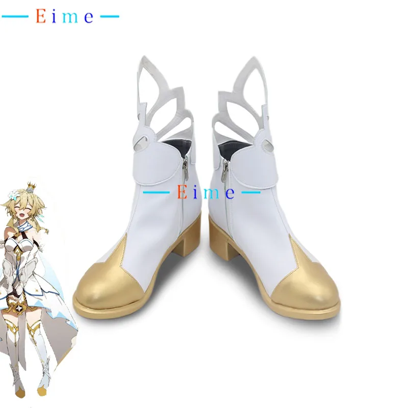 

Genshin Impact Lumine Обувь для косплея Аксессуары в стиле аниме Опора для косплея Обувь из искусственной кожи Сапоги на Хэллоуин на заказ