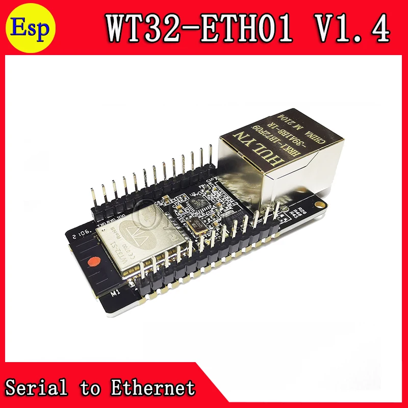 Modem de porta serial incorporado, módulo de gateway combinado Bluetooth e WiFi, WT32-ETH01, V1.4, mercadorias em estoque, WT32