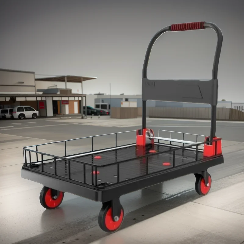 

Hand Carts Trolleys Small Storage Rack Towing Truck Folding and Portable Trailer Handling and Pulling Truck Household Vehicle