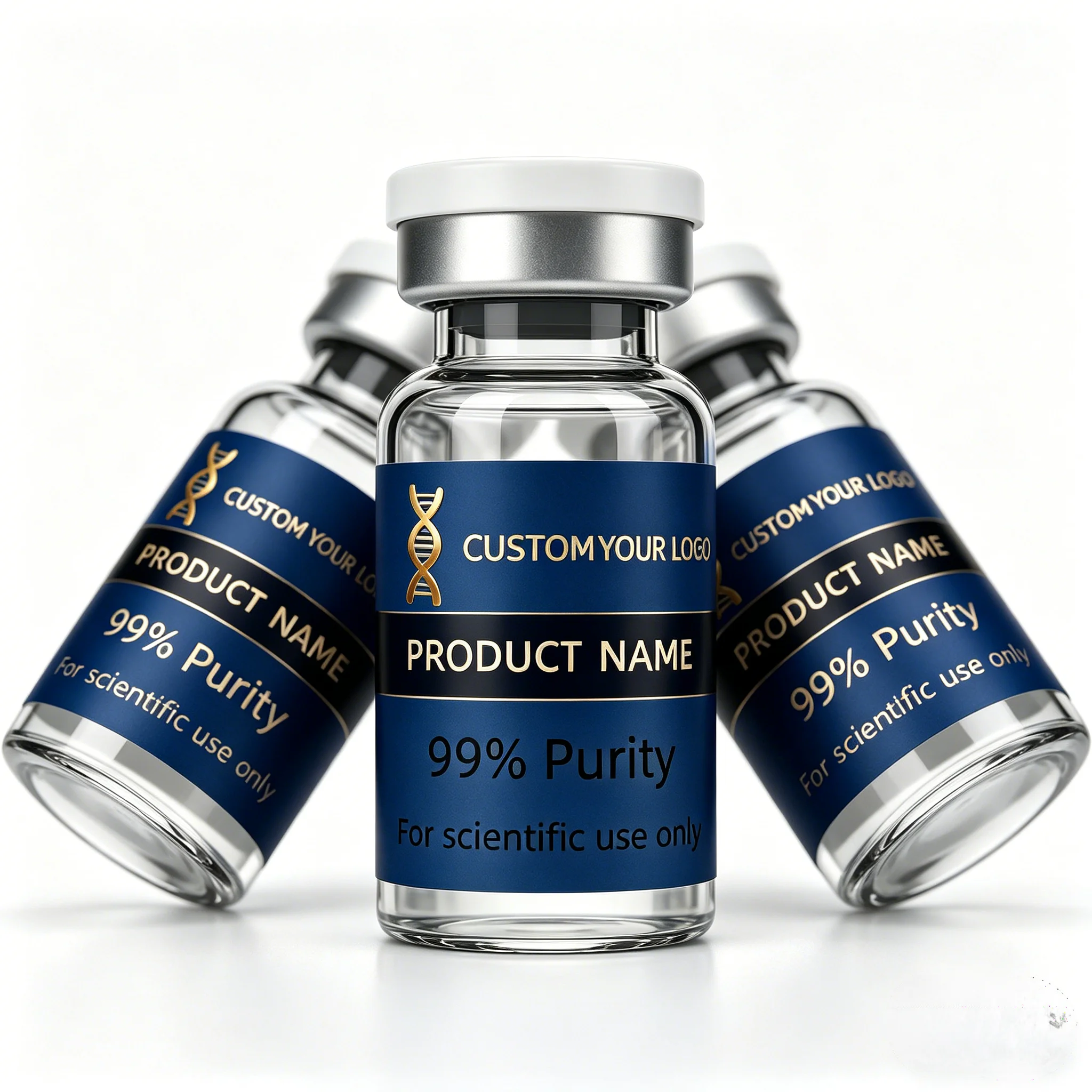 Holographic Custom Peptide Vial Stickers High End Custom Peptide Boxes Fit 3ml 5ml 10ml Bottles Beauty Salon Fitness Lab Packagi - Detail 1