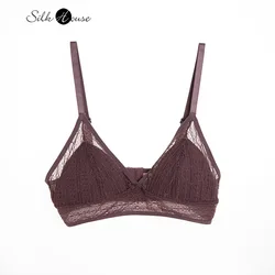 Silk Bra Without Steel Rings Underwear for Women with No Traces or Bounds Thin Bra Breathable and Sexy Silk Bra