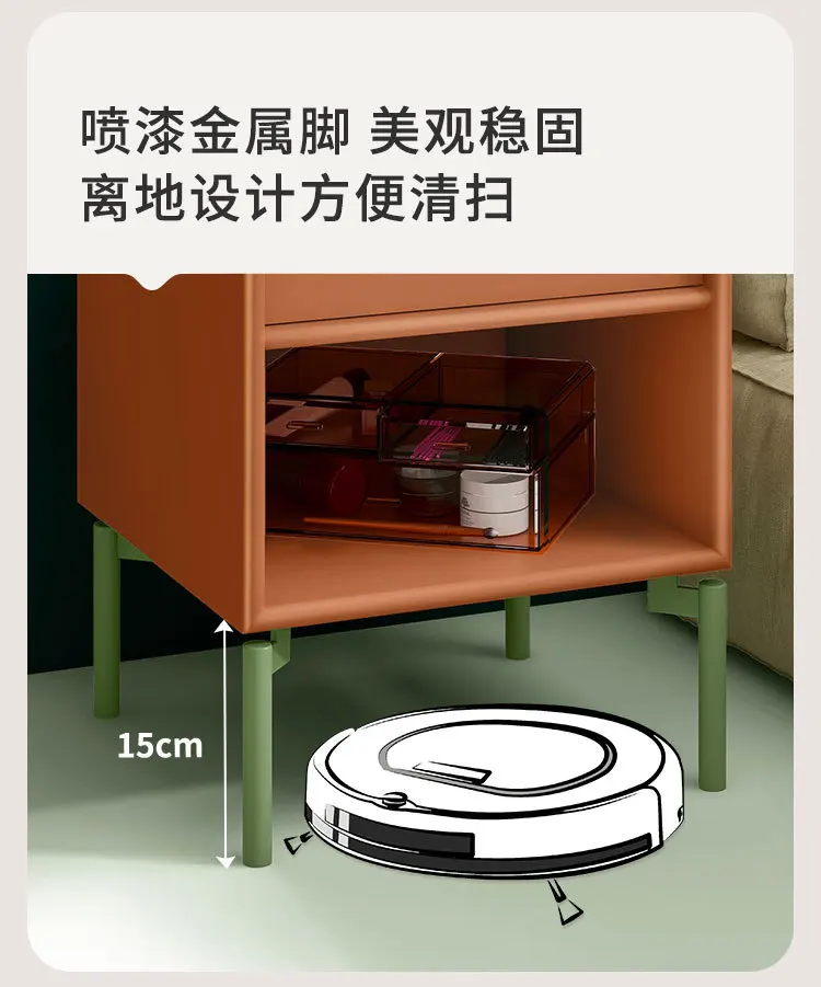 طاولة بجانب السرير، خزانة تخزين بسيطة وحديثة، أثاث من الخشب الصلب لغرفة النوم