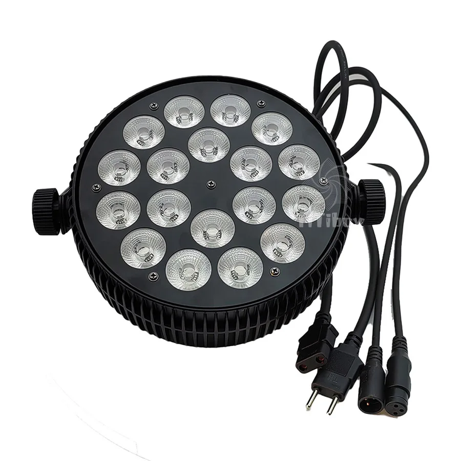 No Tax 32Pcs Aluminium Flat Par 18x12w 4w1 Alloy Par Led Slim Par 18x18W RGBWA UV Wash Light Professional Dj Par For Disco Hotel