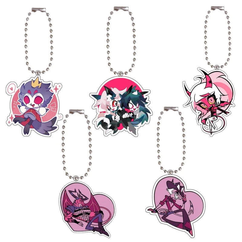 Anime-Charakter Helluva Boss Blitzo Moxxie Millie Striker Selbstgemachter Acryl-Schlüsselanhänger Exquisiter Taschenanhänger Geschenk für Freunde