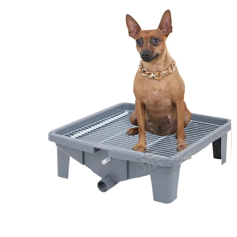 ​Self-Flushing Pet Toilet - Ultimate Solution for Small Pets, Connects to Water Line & Drain, Hands-Free Cleaning