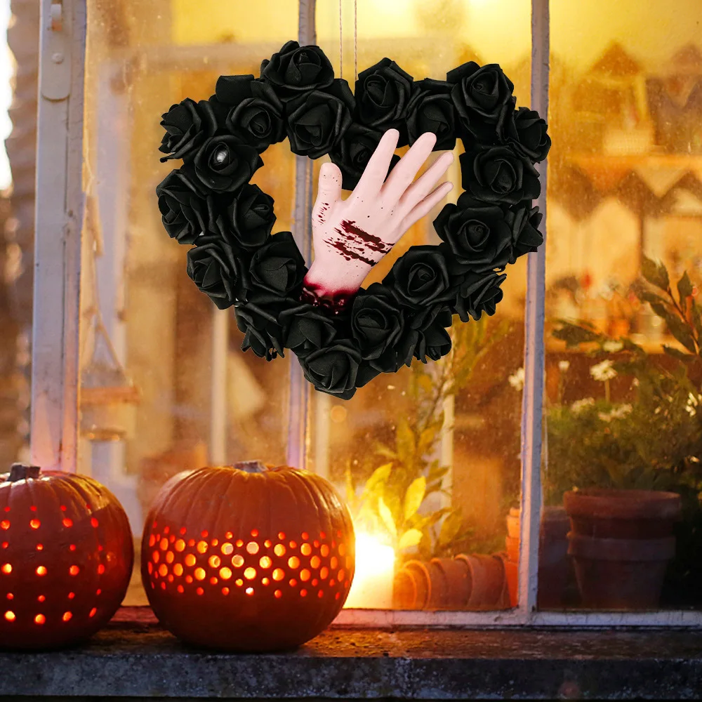 Halloween Blood Hand Vine Ring Wreath Festive Atmosphere Pendant