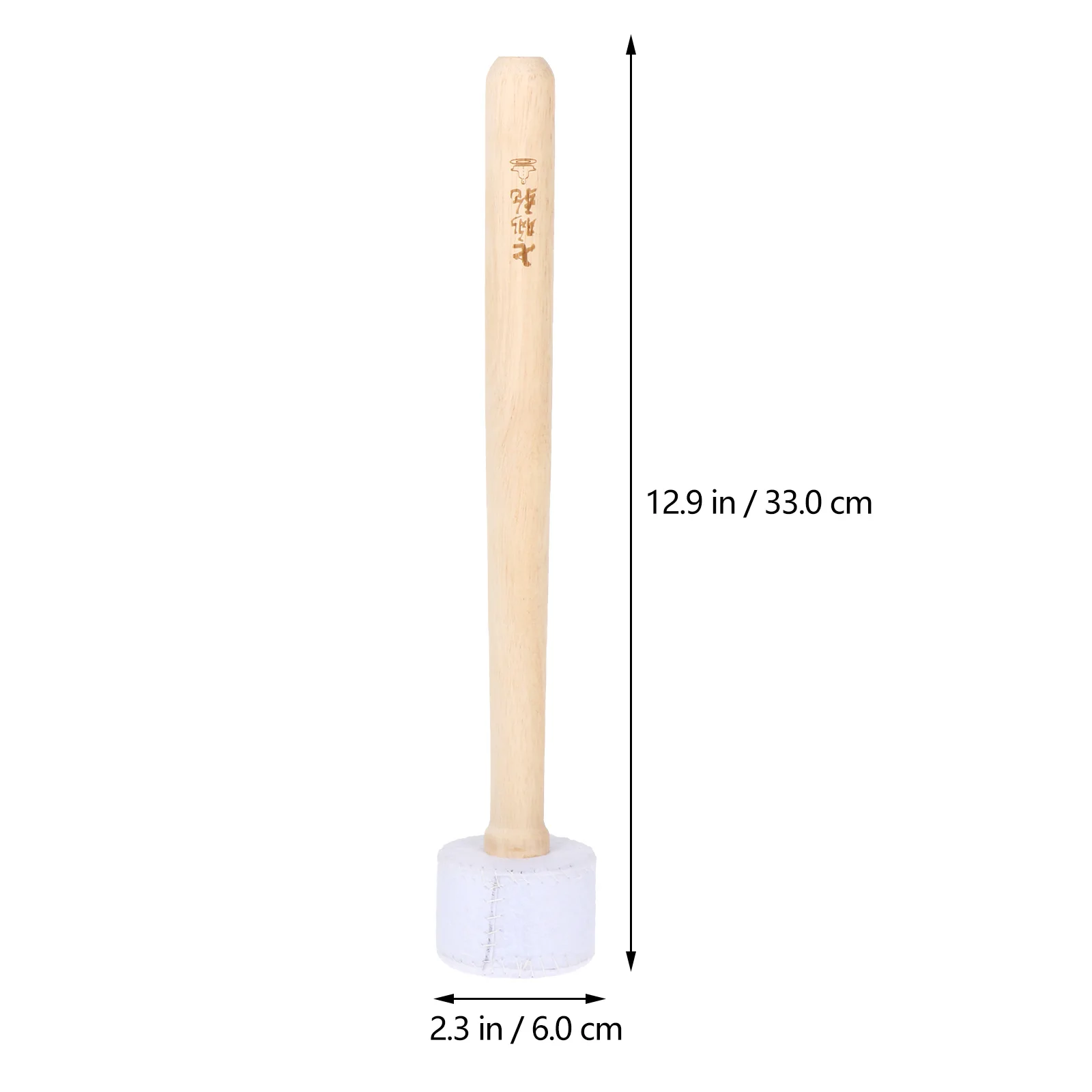 

1pc Portable Singing Bowl Mallet Lightweight Compact Smooth Surface Non-Scratch Easy Clean Gong Striker Hammer Wrapped Mallet