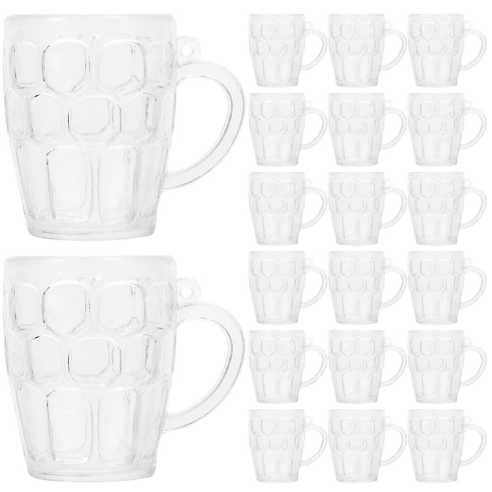 24 Stücke Miniatur Bier Tassen Kunststoff Künstliche Tasse Dekor Miniatur Haus Ornament DIY Handwerk Liefert Kinder Spaß Gefälschte Tasse Dekor