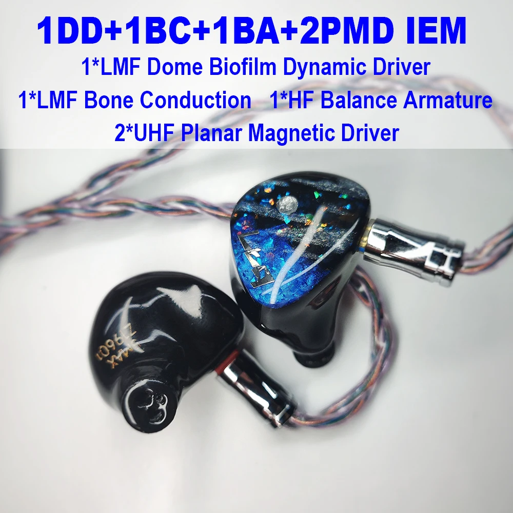 

Bone Conduction IEM Earphones Planar Driver in-ear Monitor Earbuds Hifi Headphones Hybrid Technology Wired Earphone LTQ IEMs