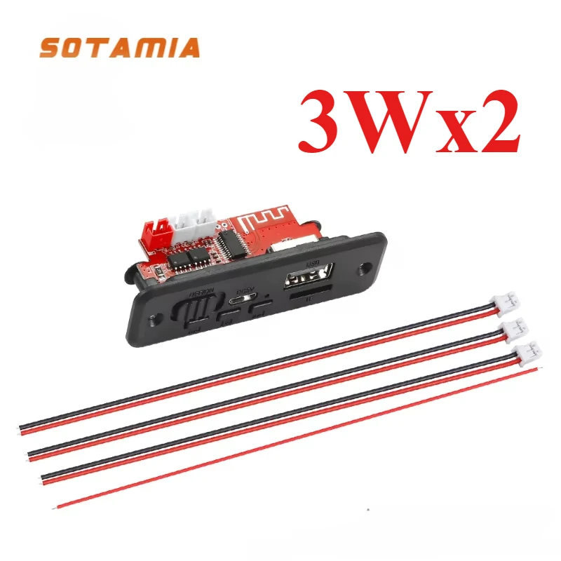 SOTAMIA Bluetooth Amplifier 3Wx2 Stereo MP3 Decoding Board Lossless Decoder Audio Bluetooth Mini Amplifier Amplificador Audio