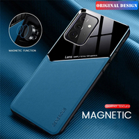 Leather Magnetic Car Texture Case For Samsung Galaxy A71 A51 5G Bumper Holder Cover For Samsung Galax A71 A51 A 71 A 51 5G Cases