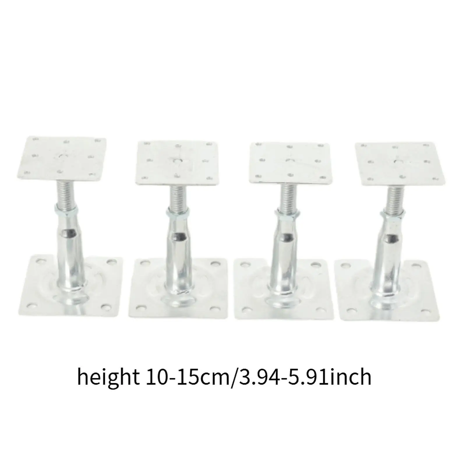 4 Pieces Adjustable Support Jack Stand Heavy Duty Steel Versatile Post Floor Joist Jacks for Floor Deck Foundation