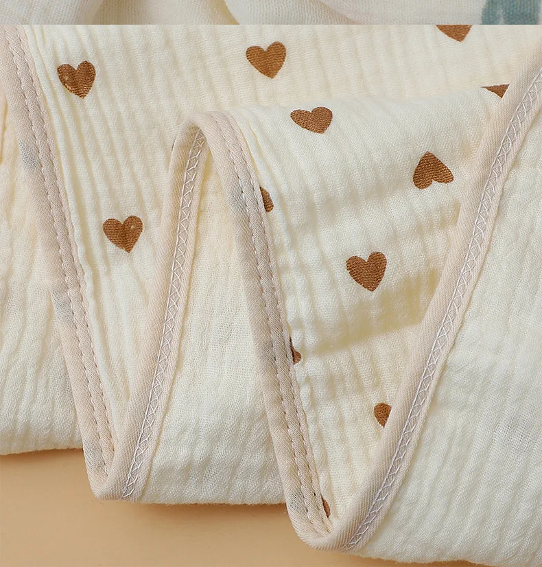 منشفة استحمام الطفل 4 طبقات الشاش القطن عباءة منشفة مع قبعة الرضع أربعة مواسم مقنعين الكرتون البشكير طفل منشفة استحمام لينة