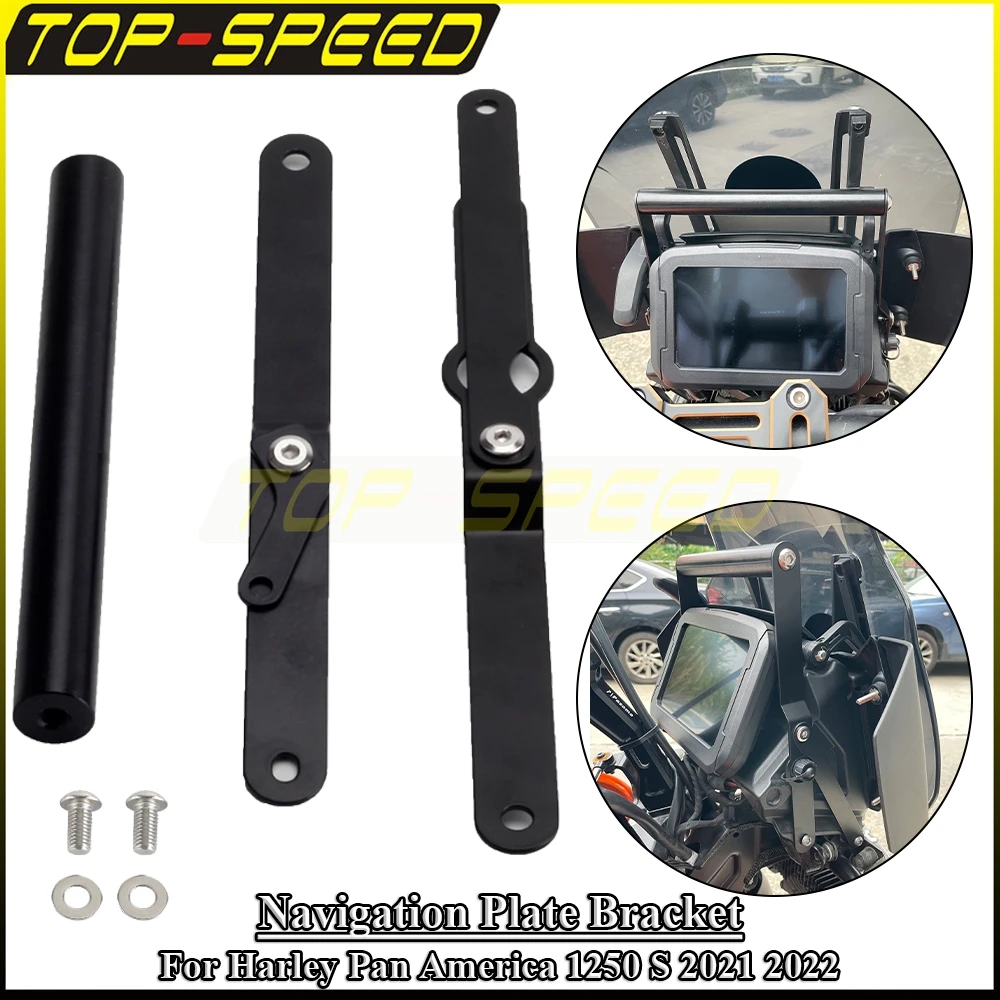 

Motorcycle Phone GPS Navigation Plate Support Mobile Phone Mounting Bracket Above Gauges For Harley Pan America 1250 S 2021 2022