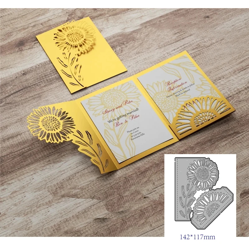 Metal Cutting Dies Chrysanthemum Sunflower Stencils for DIY Scrapbooking/Photo Album Decorative Embossing Paper Card Decoration