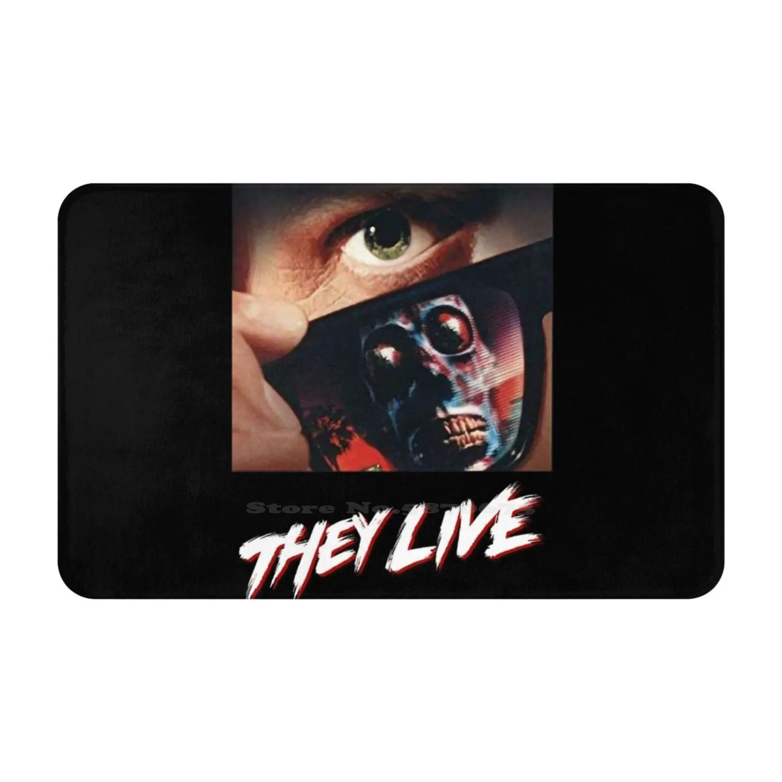 They Live Soft Cushion Car Home Carpet Door Mat They Live Thegeekdaddy The Eighties Retro Roddy Piper Keith David Bubblegum