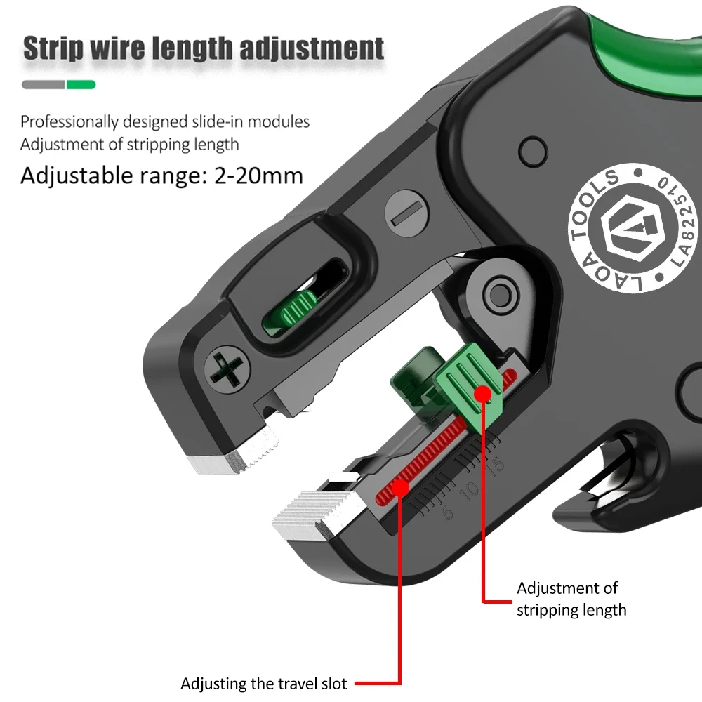 0.05-10.0mm² Fully Automatic Wire Strippers Cable Reserve Length Adjustable Multifunctional Electrical Pliers Cutting Plier