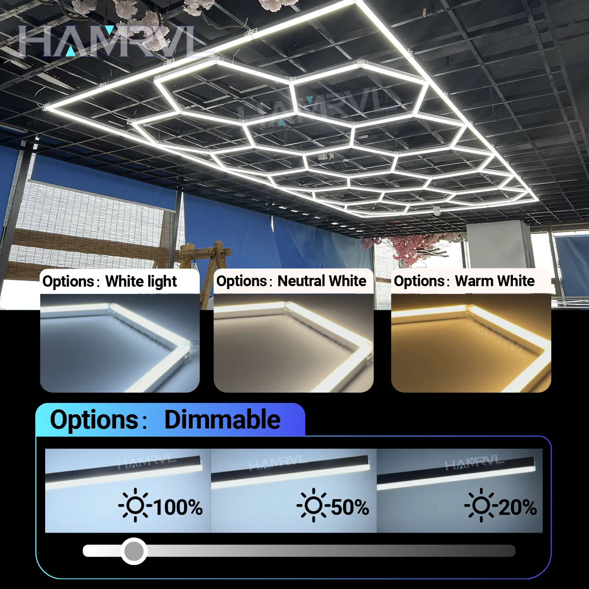 ガレージライト六角ライトランプ 110 V-240 V Led チューブハニカム