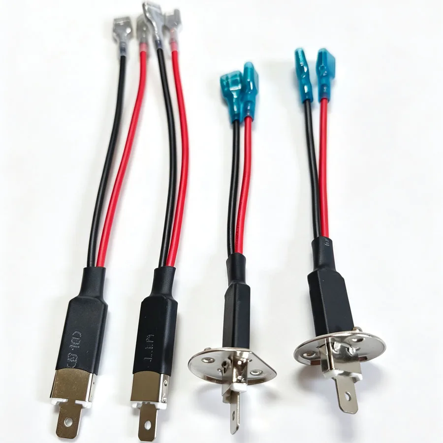 1 Pair H1 Socket Adapter Conversion Wiring Connector Cable For H1 HID LED Headlight Lamp