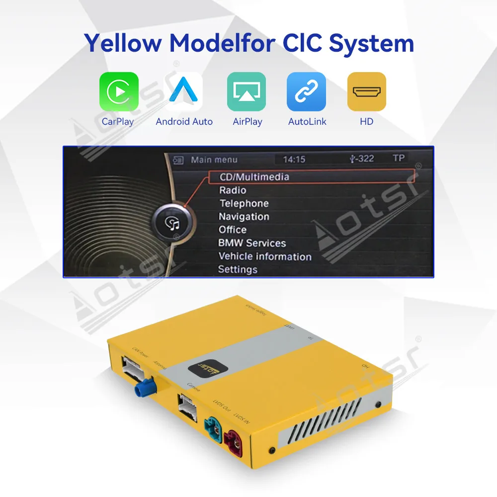 Wireless Carplay Android Auto Mirror Link For BMW X6 E71/E72 CIC 2009-2013 Carplay Decoder Car Accessories