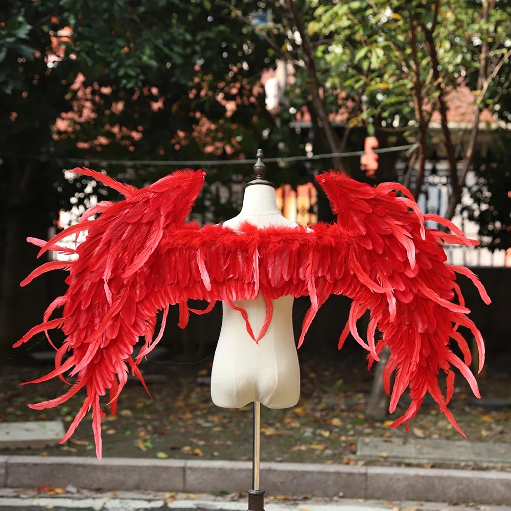 Oversized Zwarte Veren Vleugels Onmyoji Ootengu Cosplay Props Model Runway Show Bruiloft Fotografie Stahe Prestaties Props