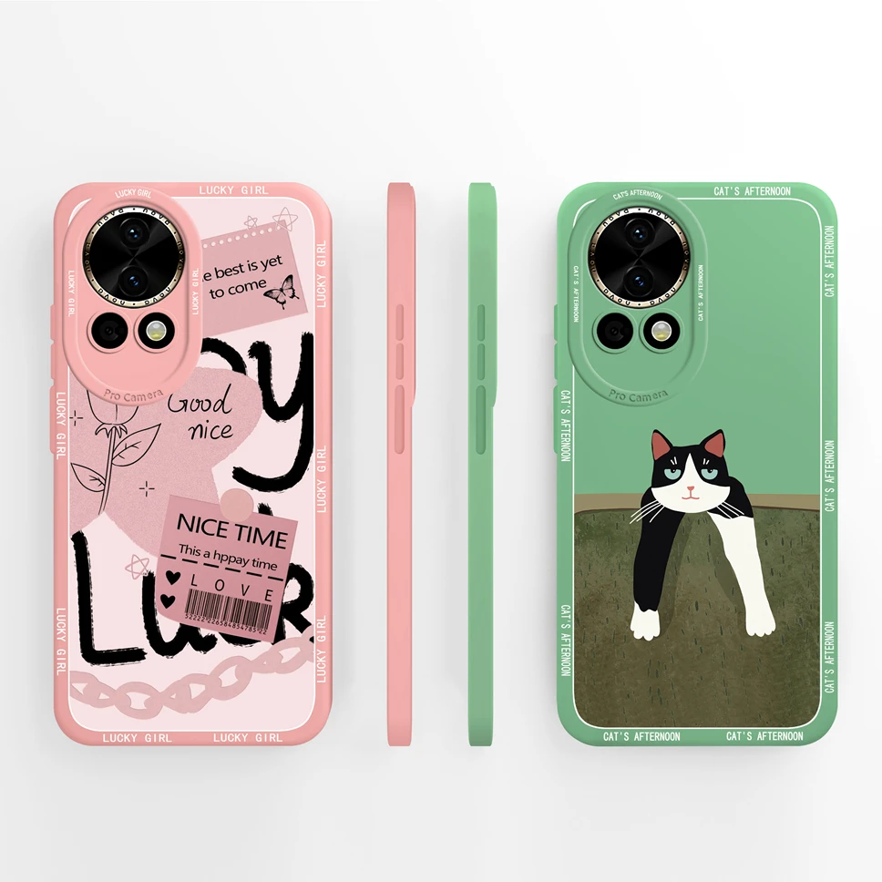 New Case For Huawei Nova 12 12Pro 12Ultra 5G Stylish Style Soft Liquid Silicone Shockproof Protective Back Cover Anti Slip Funda