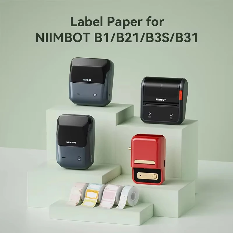 Niimbot White Adhesive Label Waterproof Sticker Round Paper For B1 B21 Niimbot Mini Portable Printer For Price Tag Thermal Label
