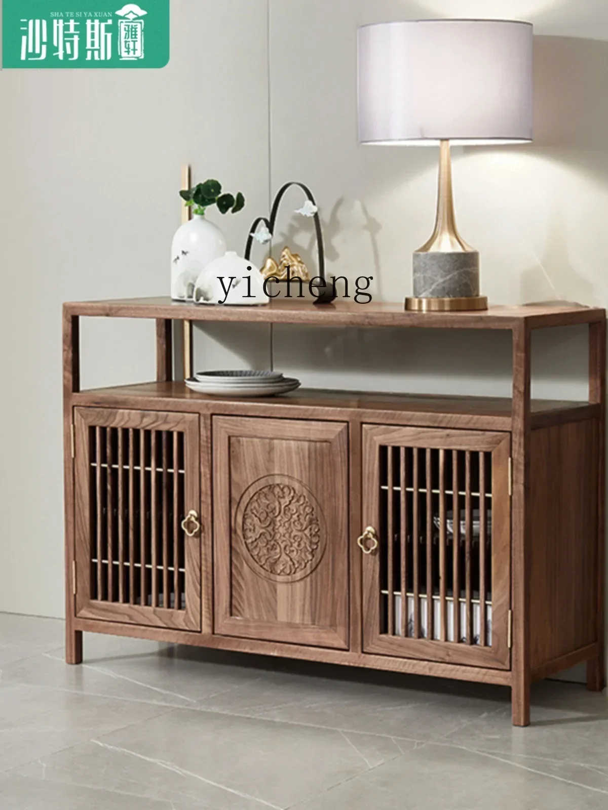 

Настенный сервант из массива черного ореха, встроенный шкаф для хранения в гостиной, дома, прихожей