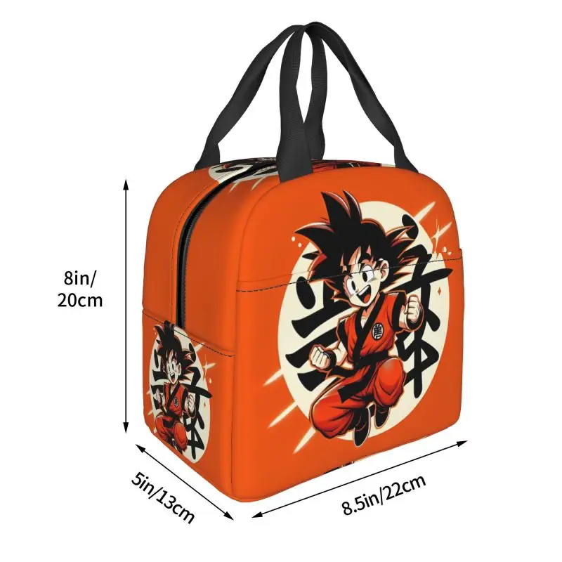 Custom D-Dragon B-Ball Z Gokus Lunch Bag Women DBZ Anime Cooler Thermal Insulated Lunch Boxes for Adult Office view 3