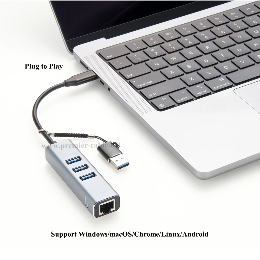 

USB C HUB Docking Station Type C to RJ45 1000Mbps Ethernet Adapter USB3.0 HUB Gigabit Network Card 100W charging Dock Extension