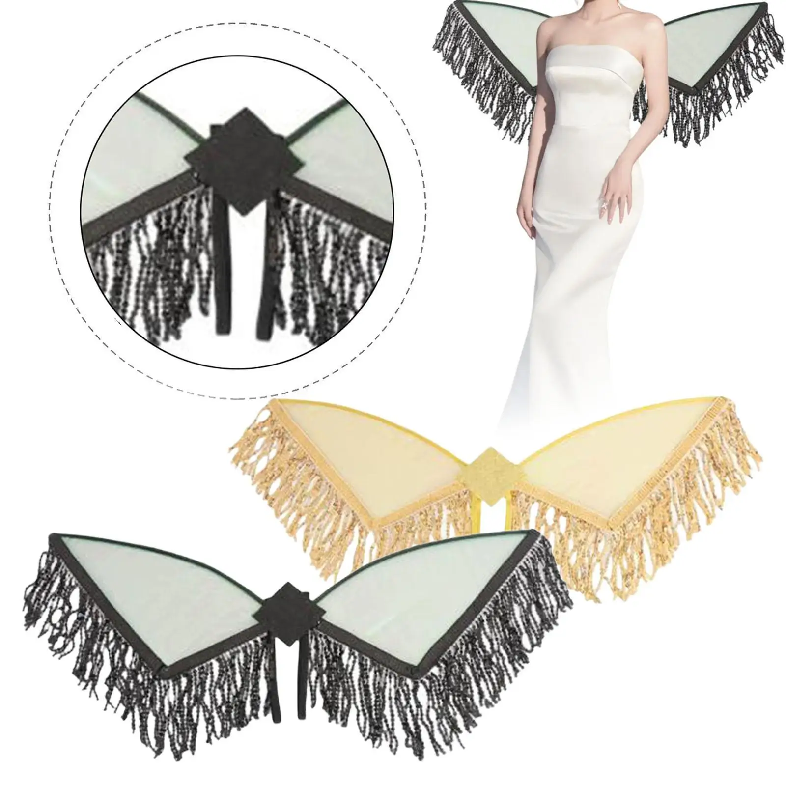 Sequin Tassel Wing Fringed Fairy Wing for Themed Parties Photo Props Party Favor
