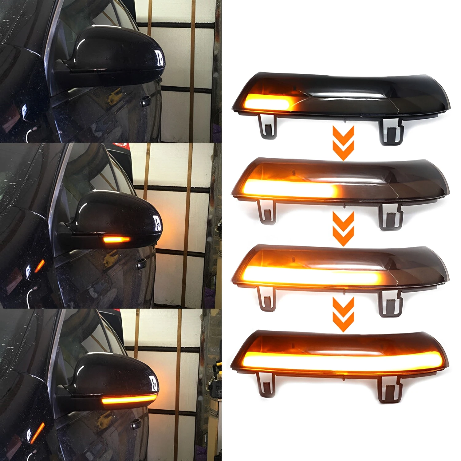 2Pcs Dynamic Mirror LED Turn Signal Light Indicator For VW Golf 5 Jetta MK5 Passat B6 EOS Sharan Skoda Superb B5 Dynamic Blinker
