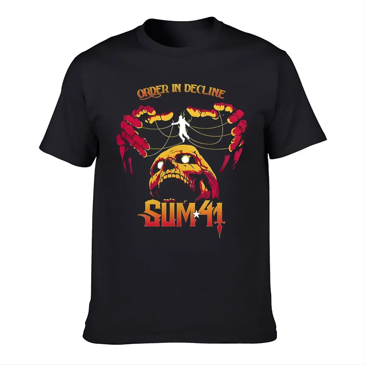 Band Sum 41 Order To Decline T Shirt Men T-shirt Summer Cotton Short Sleeve O-Neck Men's T-Shirt