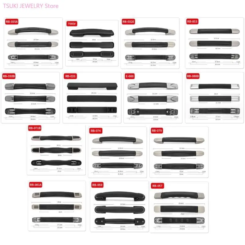 62KE 1PC حقيبة بلاستيكية حقيبة أمتعة حزام مرن المقبض استبدال قبضة قبضة