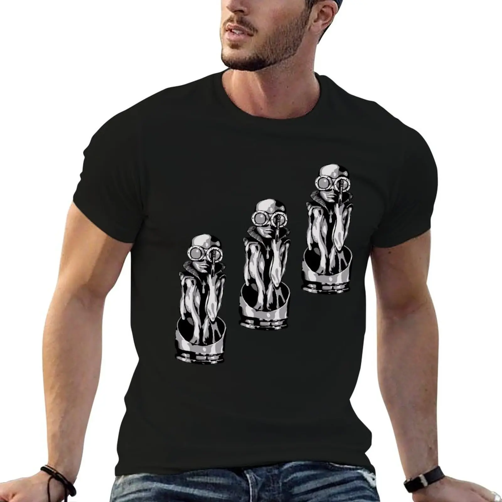 

Giger's Birth Machine Baby Trio T-Shirt cotton t shirt man t shirt custom print T-Shirt