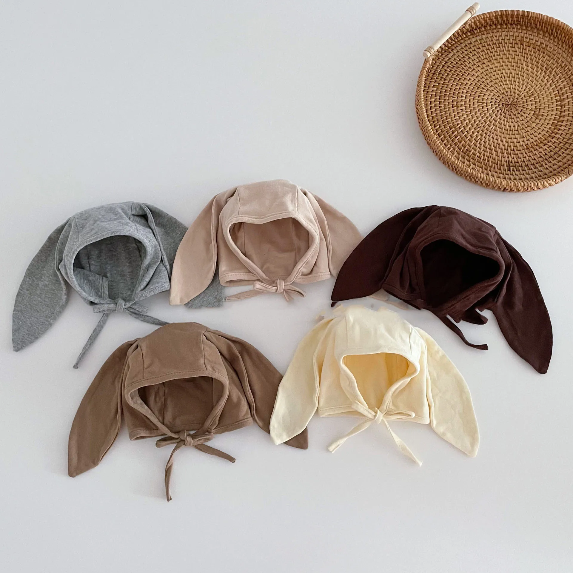 

Korea Style Newborn Kids Beanie Infant Bonnet Cap Spring Autumn Adjustable Child Caps Soft Cotton Baby Bunny Hat With Ear