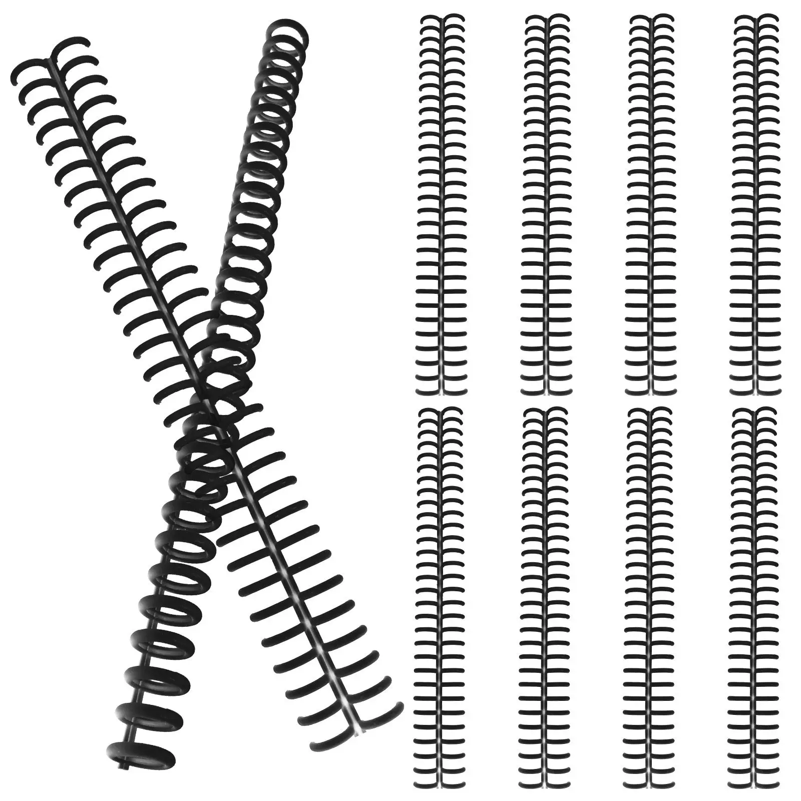 

10Pcs Binder Rings Replacement Plastic Spiral Coils for Loose Notebooks Calendars Firm Closure Convenient Use