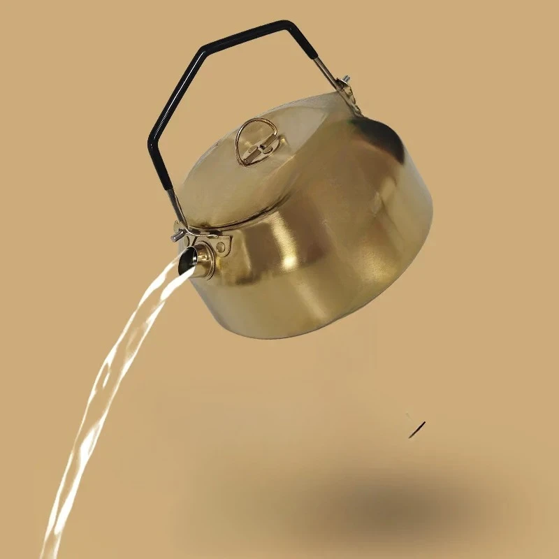 

American black retro camping kettle 304 stainless steel outdoor picnic