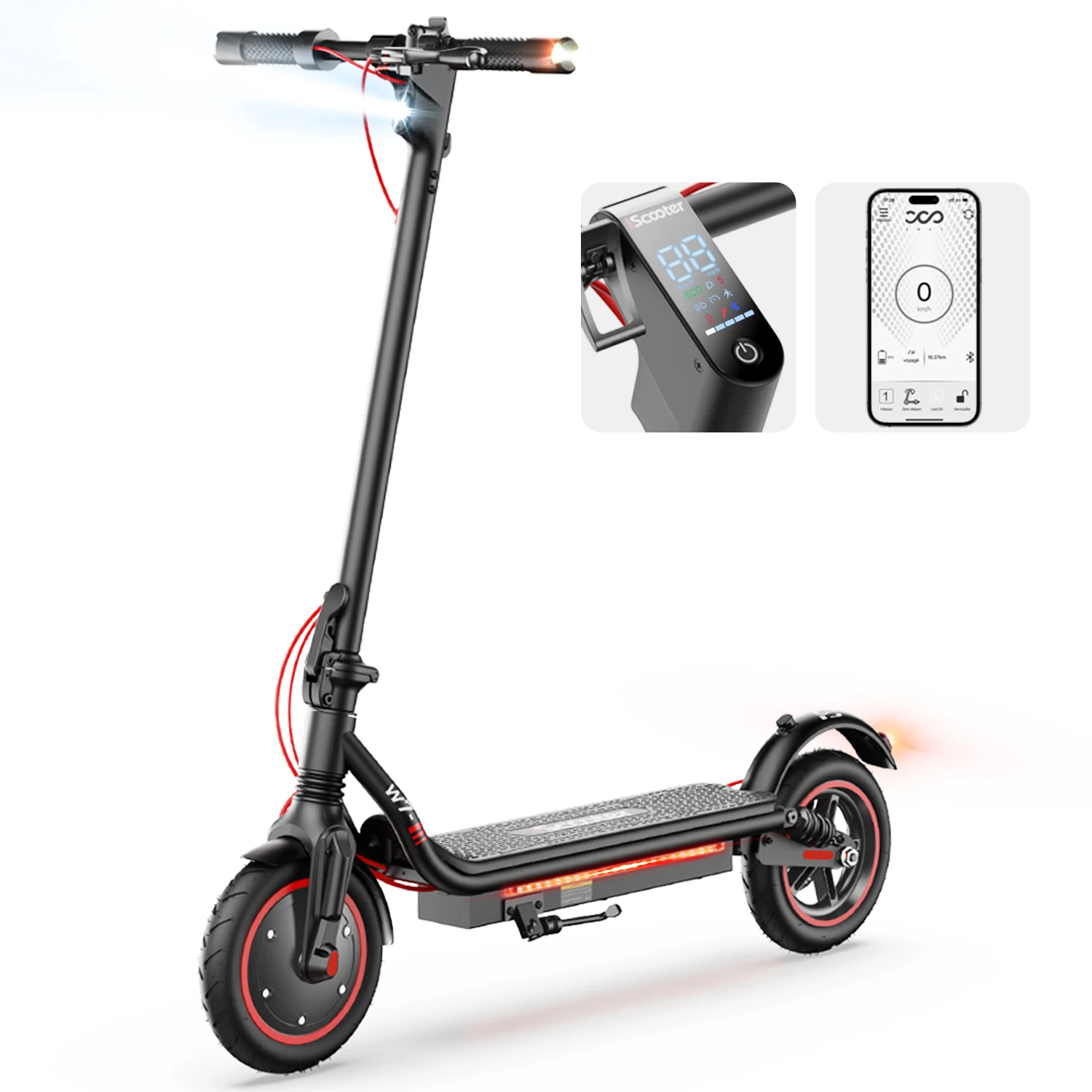 iScooter W7 Electric Scooter 8.5 Inch Tires 36V 7.8Ah Battery 350W Motor 30km Range 35km/h Speed With APP Electric kick Scooter